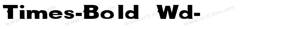 Times-Bold Wd字体转换